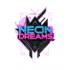 Neon Dreams – Cyberpunk Retrowave-Stil Top