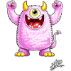 Soft purple monster