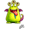 Green Three-Eyed Monster