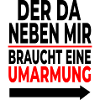 Umarmung: Rote Linie Schriftdesign