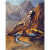 Dragon skeleton in cannon