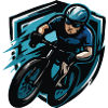 Fahrrad Biker Comic Wappen