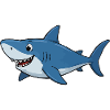Blue Cartoon Shark Adventure