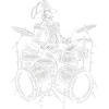 Napoleon plays drums.