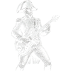 Napoleonic musician with guitar