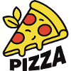Pizza Piece Lettering Italy Pizzeria