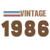 40 Years 1986 Handwritten Script T-Shirt