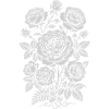 Monochrome Rose Silhouette Bouquet