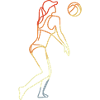 Beach Volleyball Women Sketch