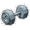 Angry Dumbbell Cartoon