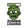 Zombie Loading Schädel Grafik