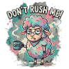 Dont Rush Me Kaffee Schaf Cartoon
