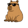 Unbothered Capybara Chill Cool Sunglasses