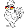 German flag rooster German Germany chickens