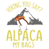 Hiking Alpaca Pun Tee