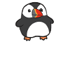 Penguin Distracted by Puffins