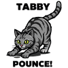 Tigerkatze Tabby springt Katzenjagd