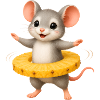 Happy Mouse with Pineapple Ring