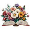 Buch mit Blumen