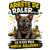 Chien bouledogue râleur - Arrête de râler