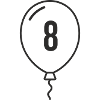 Balloon Number 8 – Birthday & Party Design