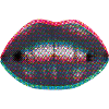 Dotted neon lips