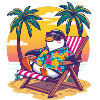 Tropical Penguin Beach Holiday