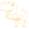 Dinosaur Guitar T-Shirt Gift Humor