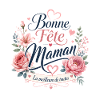 Bonne Fête Maman Floral Rose