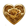 Herz der goldenen Rose – Premium-Stil