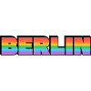 Berlin Rainbow Gradient Text LGBT