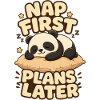 Nap First Plans Later Panda