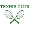 Tennisclub Emblem mit Schlägern