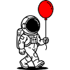 Astronaut with balloon