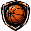 Basketball Shield Emblem Orange