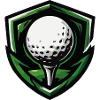  Schild Golfball Emblem