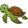 Kuschelige Schildkröten-Illustration
