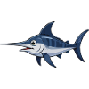 Marlin in Blue – Vector