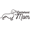 Dachshund Mom Script Logo Lineart Dackel