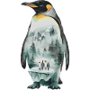 Penguin with landscape motif