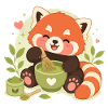 Red Panda Matcha Love