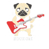 Pug Rock On Guitar Illustration