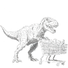 Dino Shopping Cart Fun