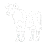 Cow with boot outline