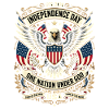 Independence Day Eagle with Flags