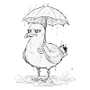Seagull Umbrella Funny North German
