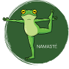 Frosch Namaste Yoga
