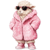 Pink Fleece Lamb Sunglasses