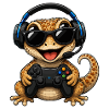 Lézard Gamer Animal Retro Design Rétro