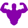 Bodybuilder Silhouette - Double Biceps Strength